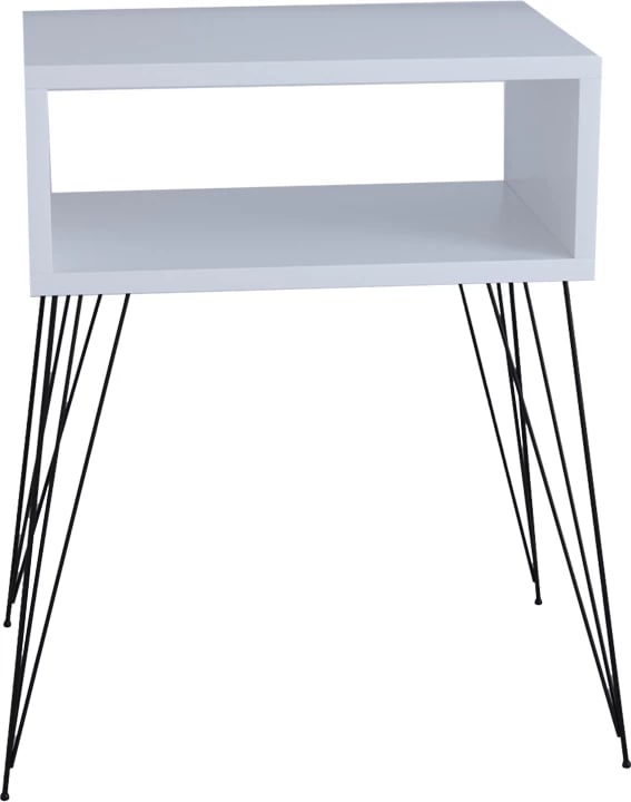 Komodinë Naida, ngjyrë e bardhë, 45x30x57cm