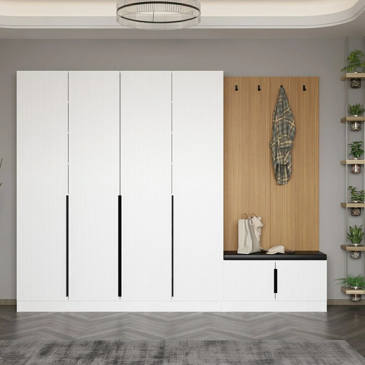 Stendë korridori Skye Decor, Noah - 8327, e bardhë, 270x210x35cm