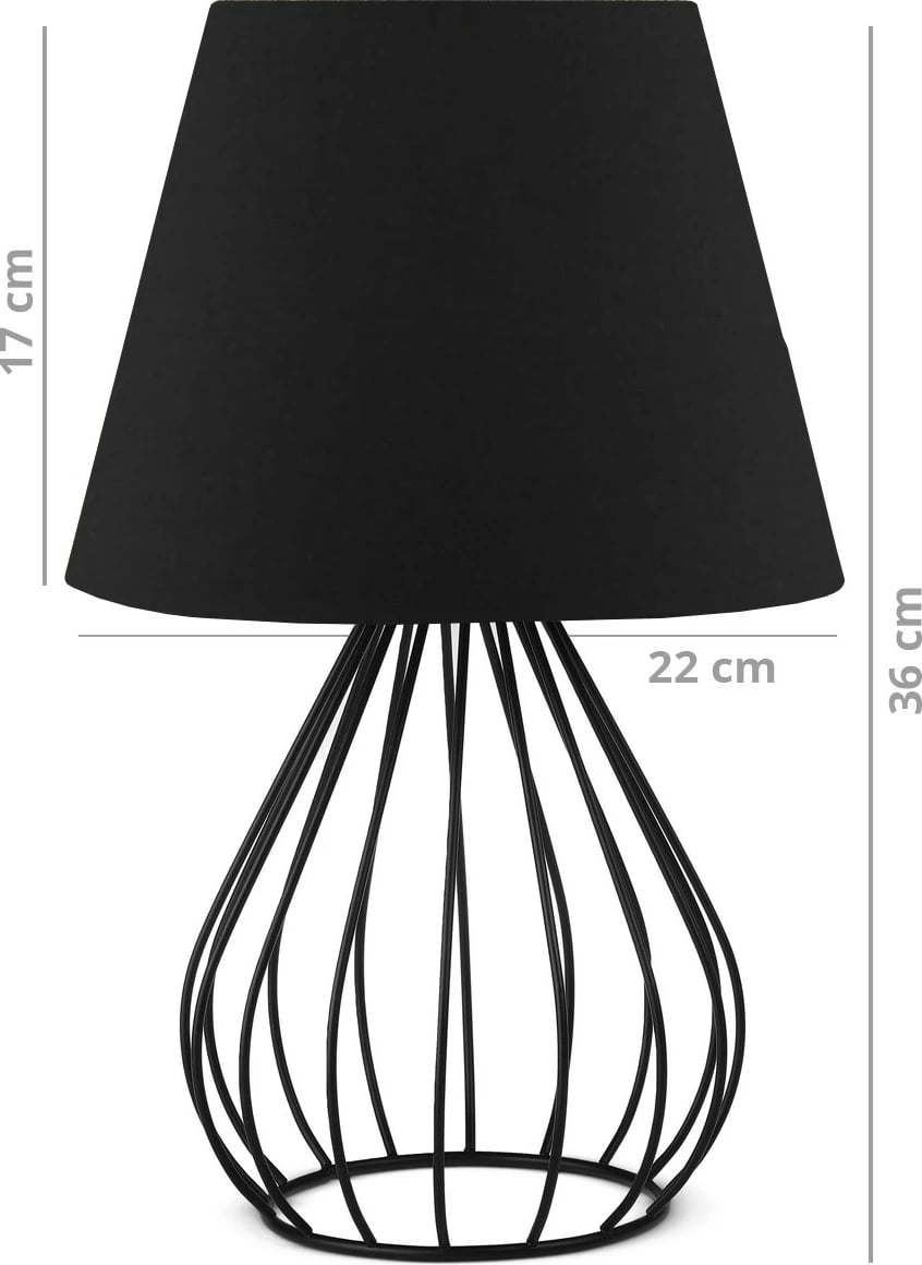 Set llamba tavoline (2 copë), Opviq, AYD - 2599, ngjyrë e zezë