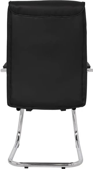 Karrige konferencash JACOB FH1045.11, ngjyrë e zezë PU, bazë e kromuar, 57x66,5x102 cm, set prej 2 copash