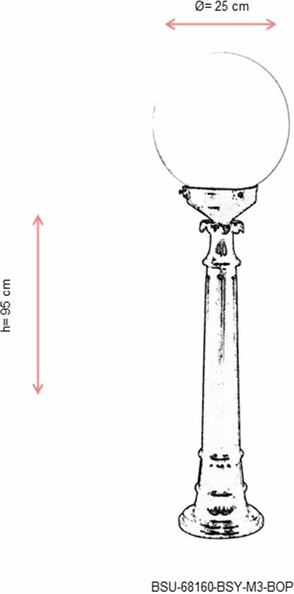 Llambë dyshemeje për jashtë Opviq, BSU-68160-BSY-M3-BOP