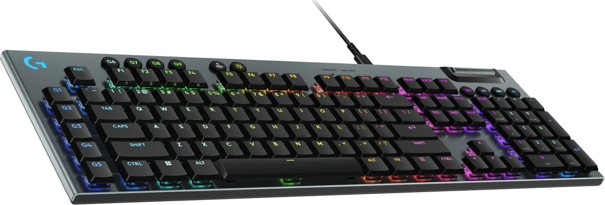 Tastierë lojrash Logitech G915 X, mekanike, full-size, RGB, me kabllo, e zezë
