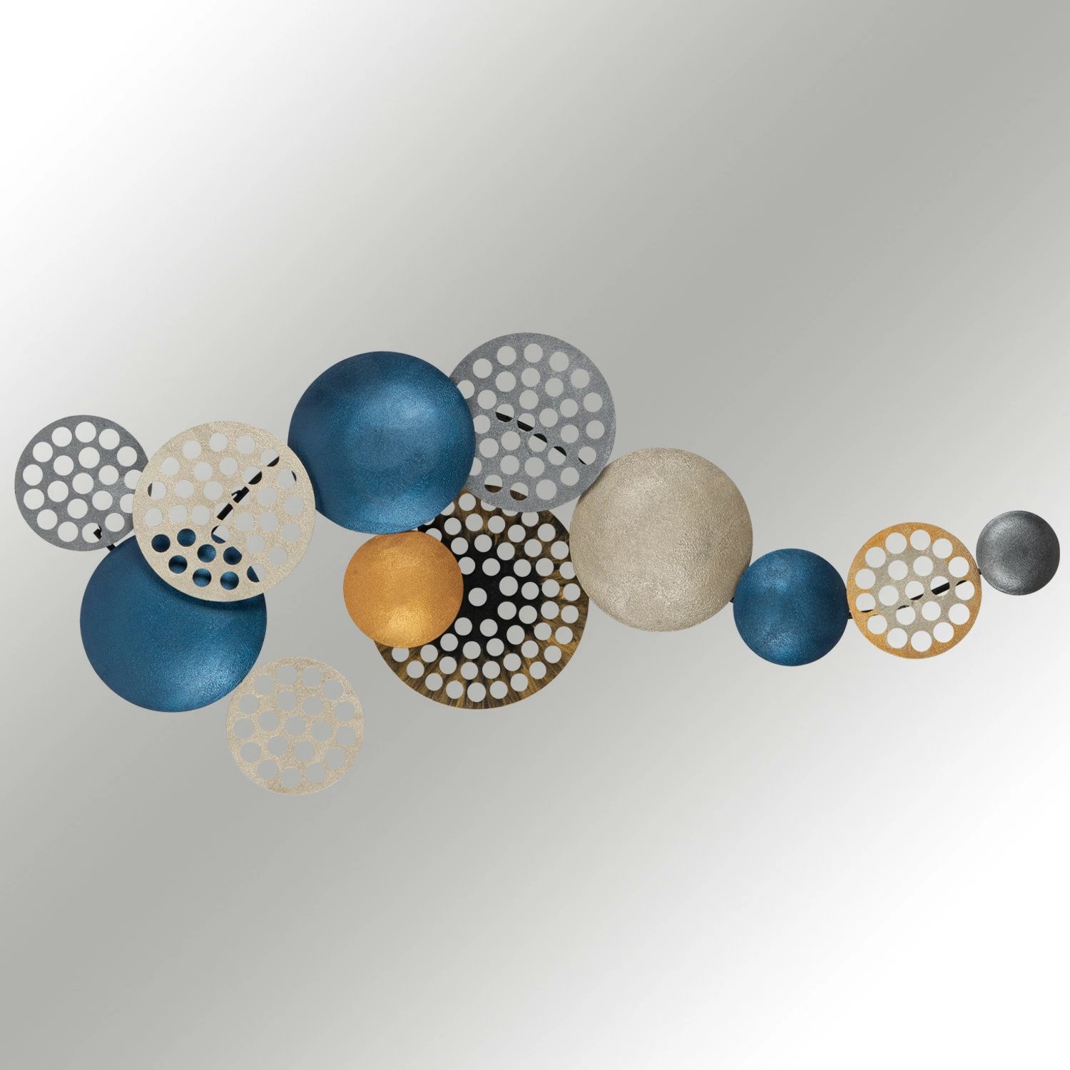 Aksesor dekorativ metalik për mur, Wallity Bronte, CH103-2, shumëngjyrësh, 90x8x42 cm