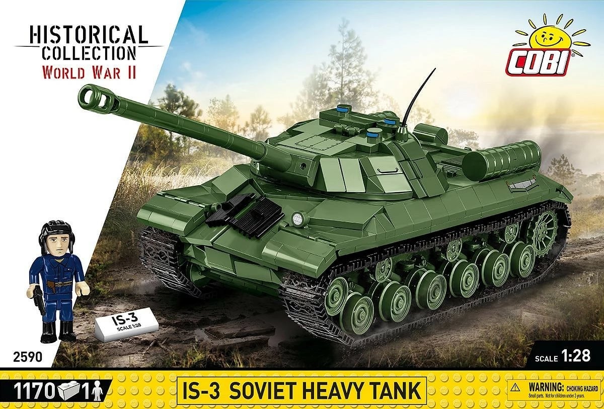 Set ndërtimi Cobi Klocki IS-3 Soviet Heavy Tank, 1170 pjesë, me figurë, Jeshile