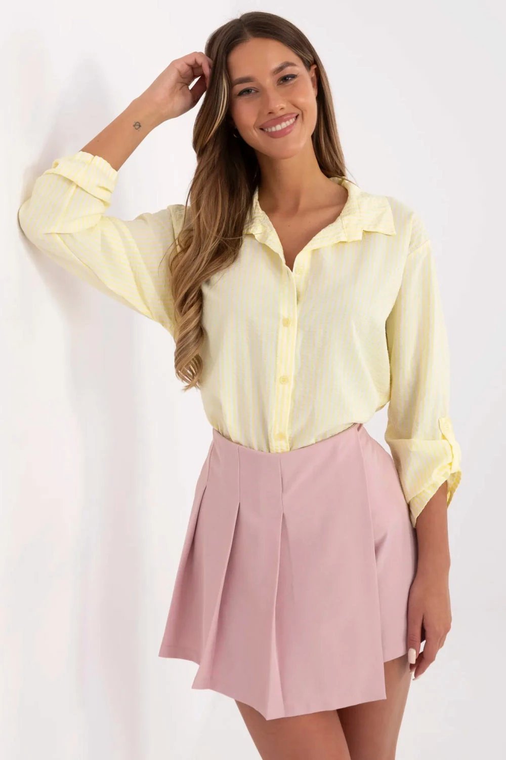 Maicë me mëngë të gjata Italy Moda, e verdhë