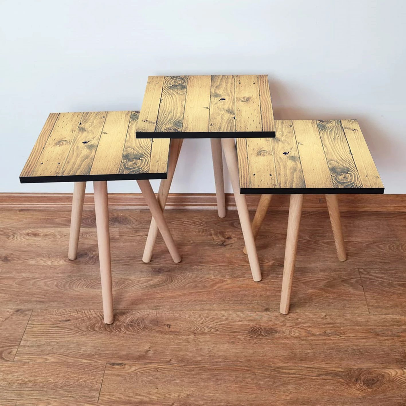 Set tavolina të vendosshme (3 copë), Skye Decor, 3Shp352, bezhë