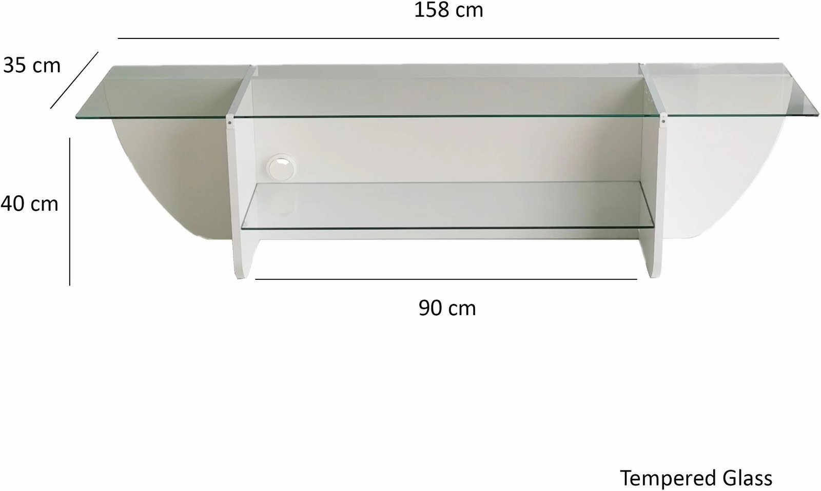 Komodë TV Hanah Home, Lily TV, e bardhë
