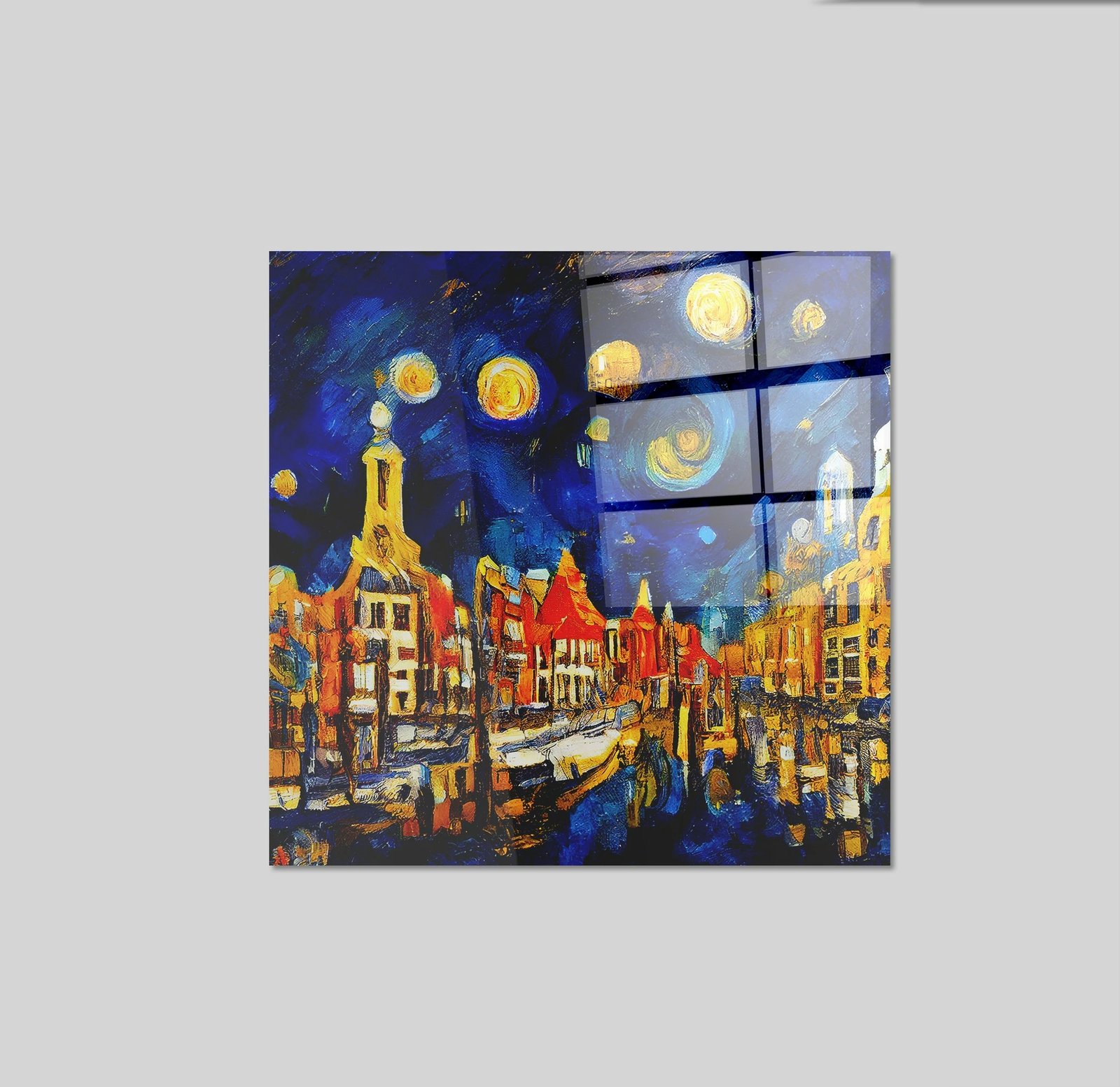 Pikturë dekorative prej xhami të temperuar, shumëngjyrëshe, CAM4088_7070, 70x70cm Pikturë dekorative prej xhami të temperuar, shumëngjyrëshe, CAM4088_7070, 70x70cm