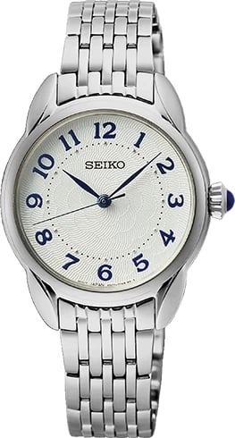 Orë dore SEIKO SUR561P1 për femra, argjendtë