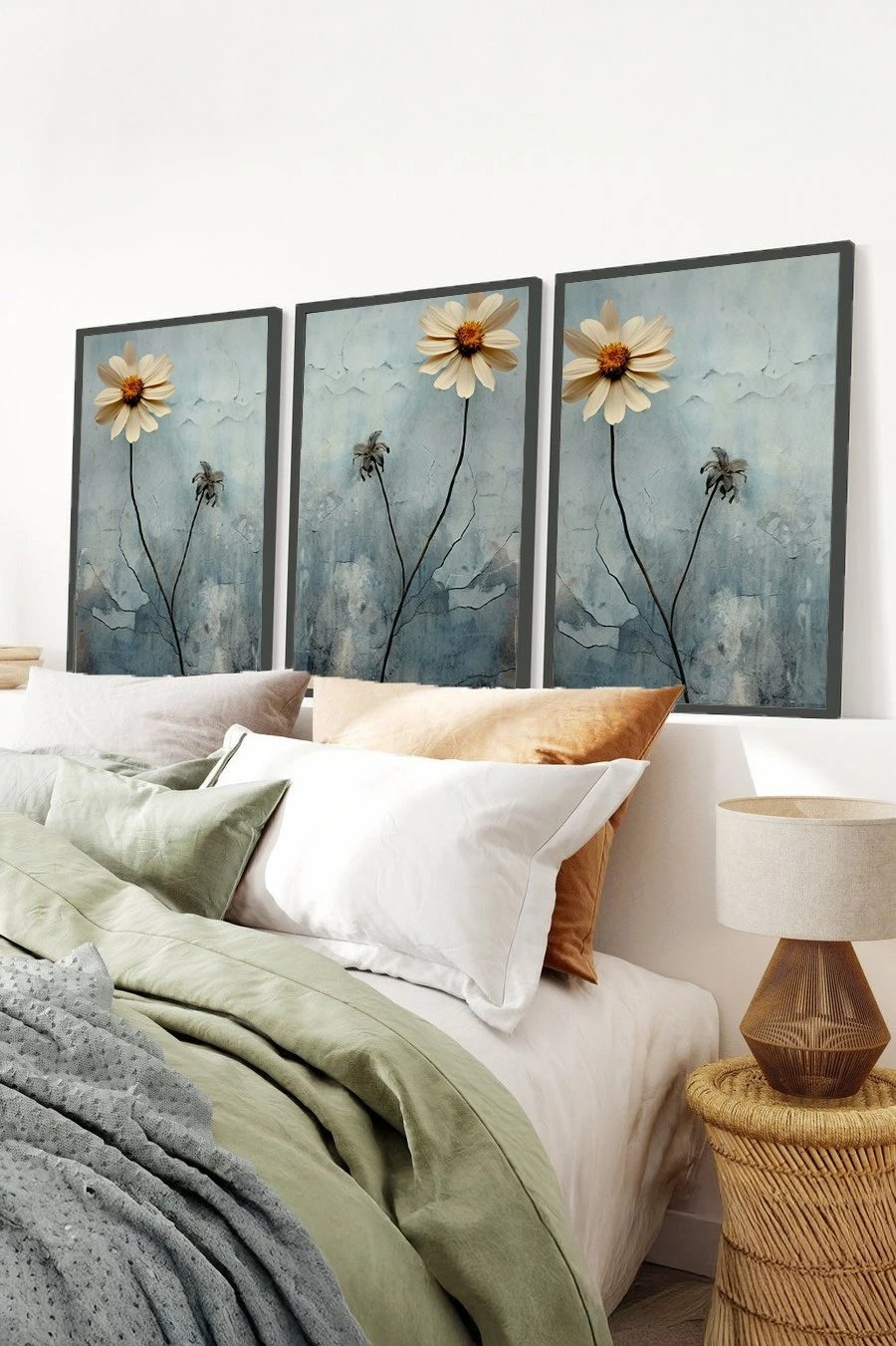 Pikturë dekorative me kornizë MDF (3 pjesë), Wallity, Huhu474S, 30x40