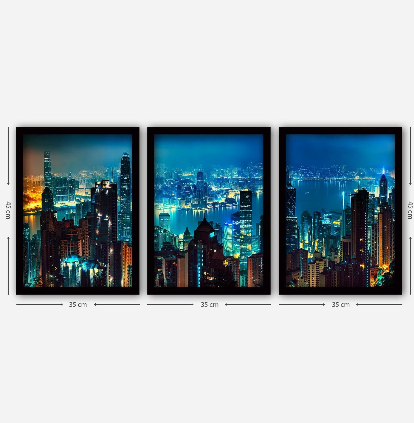 Pikturë dekorative me kornizë, 3 pjesë, Wallity, 3SC08