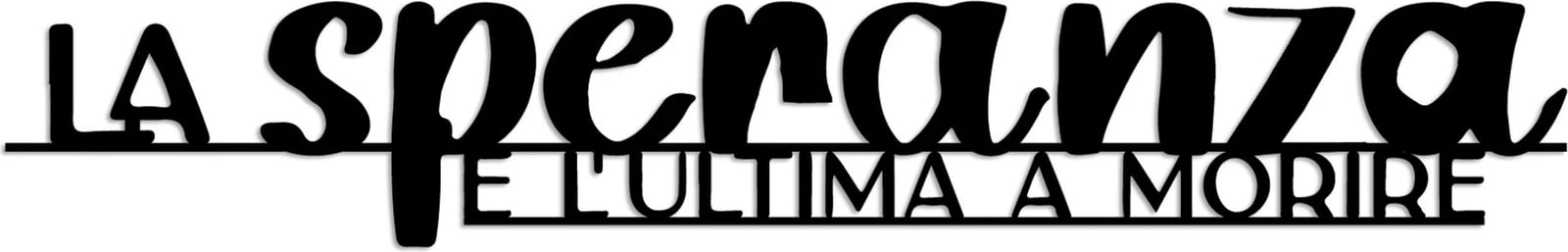 Aksesor dekorativ metalik për mur, Wallity La Speranza 1, ngjyrë e zezë, 86x14cm