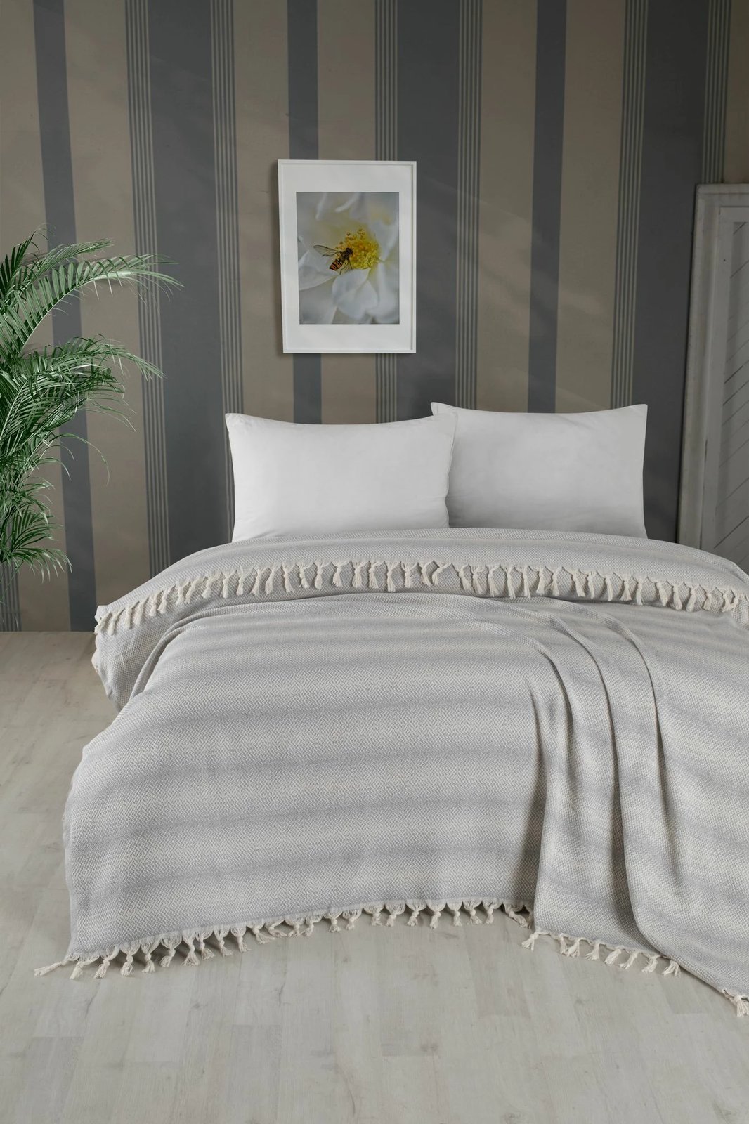 Batanije Double Pique, ngjyrë gri, Milo, 200x230cm