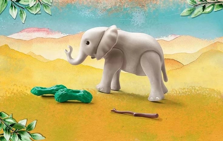 Set figurina Playmobil Wiltopia 71049, elefant i vogël, 5 pjesë