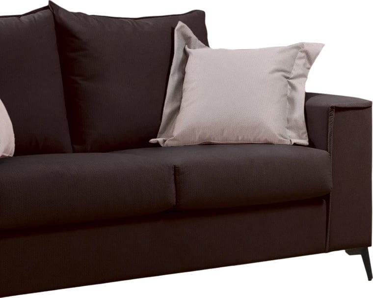 Set divanësh Verona 2 copë, ngjyrë gri e errët me jastëkë ngjyrë bezhë