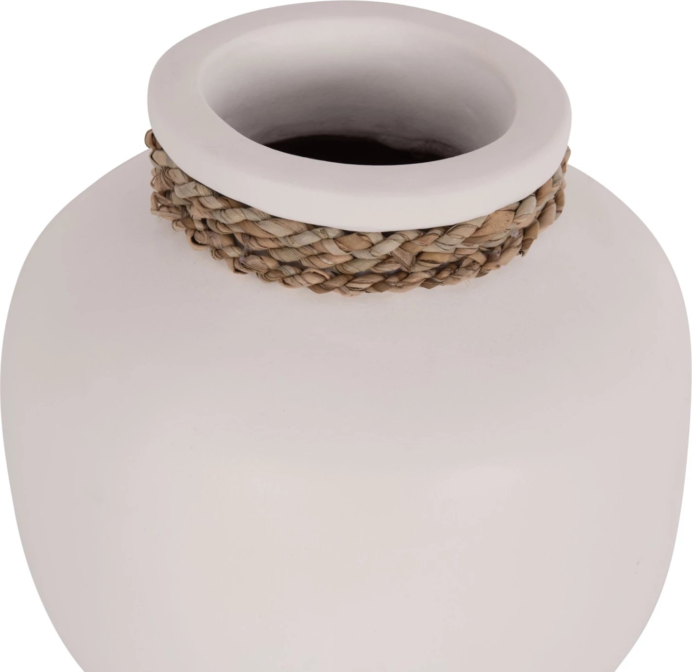 Vazo dekorative tavoline CAMMER, terrakotë e bardhë, FH4687.02S, 22x20cm