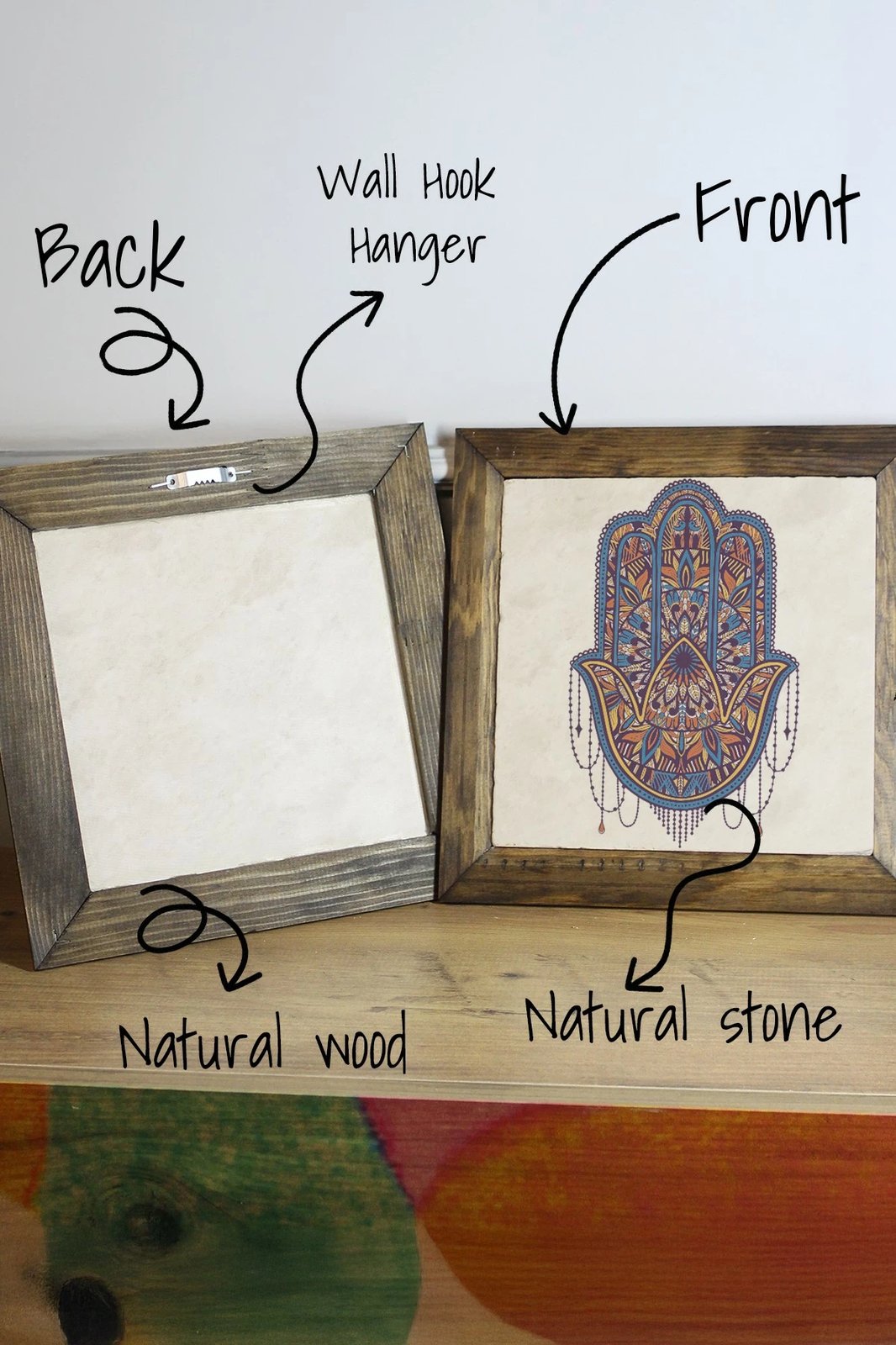 Pikturë dekorative me kornizë, shumëngjyrëshe, Ersytastablo21 - 26