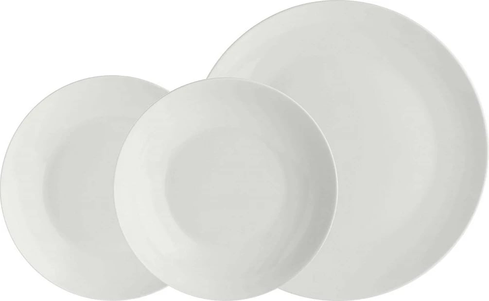 Set pjatash LA PORCELLANA BIANCA Essenziale, 12 copë, e bardhë