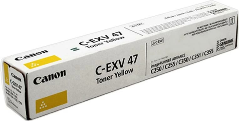 Toner, Canon, C-EXV 47 (8519B002), rendiment 9,750–23,700 faqe, i verdhë