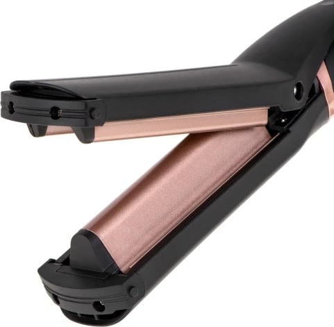 Set stilues flokësh 5-në-1, Adler Camry, CR 2024, 1200W, kordon rrotullues, ngjyrë e zezë/rozë metalike, set