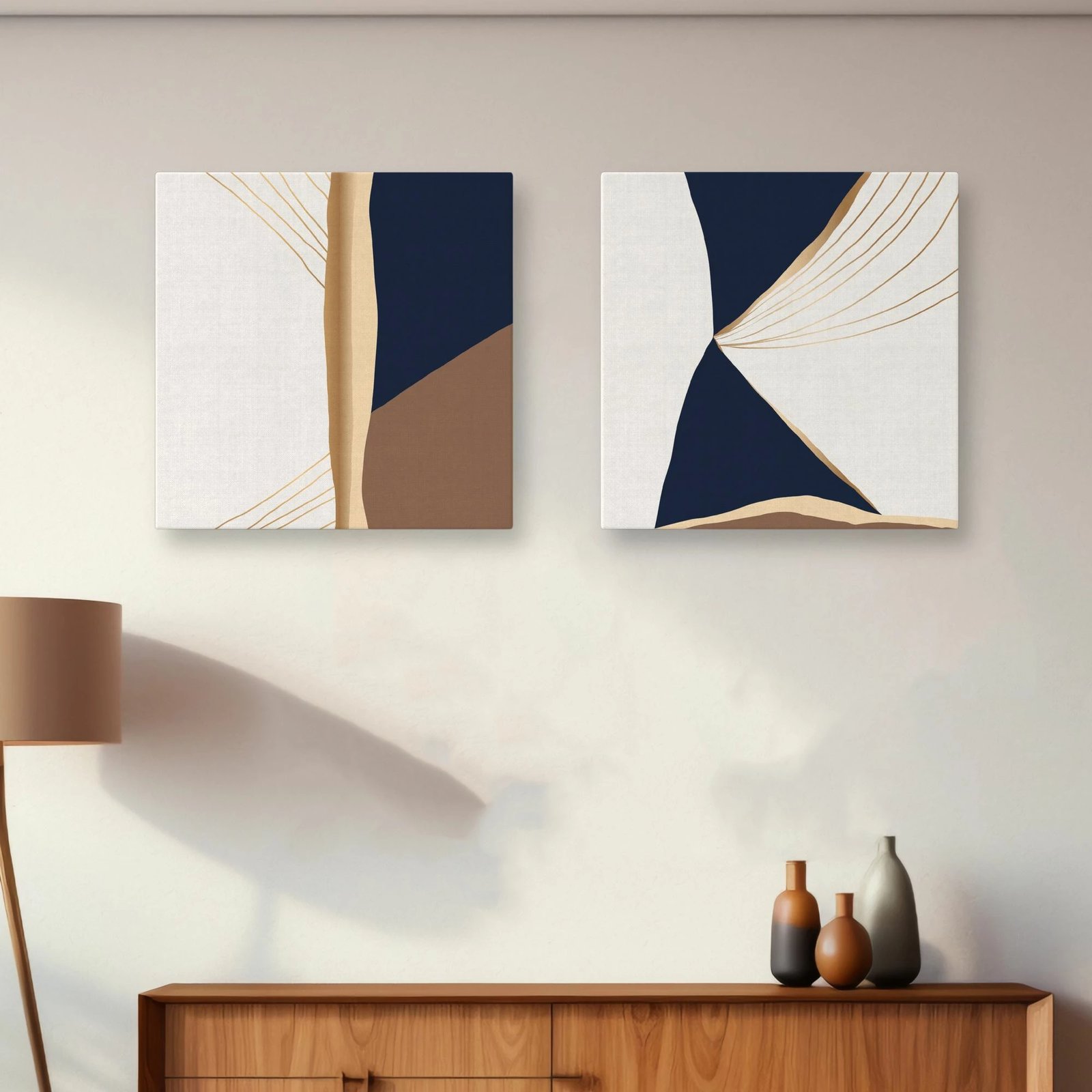 Pikturë dekorative në kanavacë (2 copë), Wallity, ASR_CNVS25 - 2 - 40x40