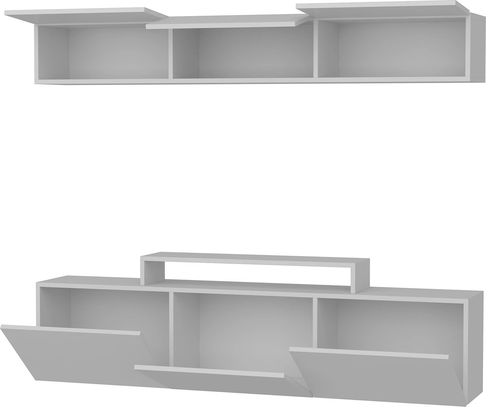 Komodë TV Hanah Home, Line, e bardhë