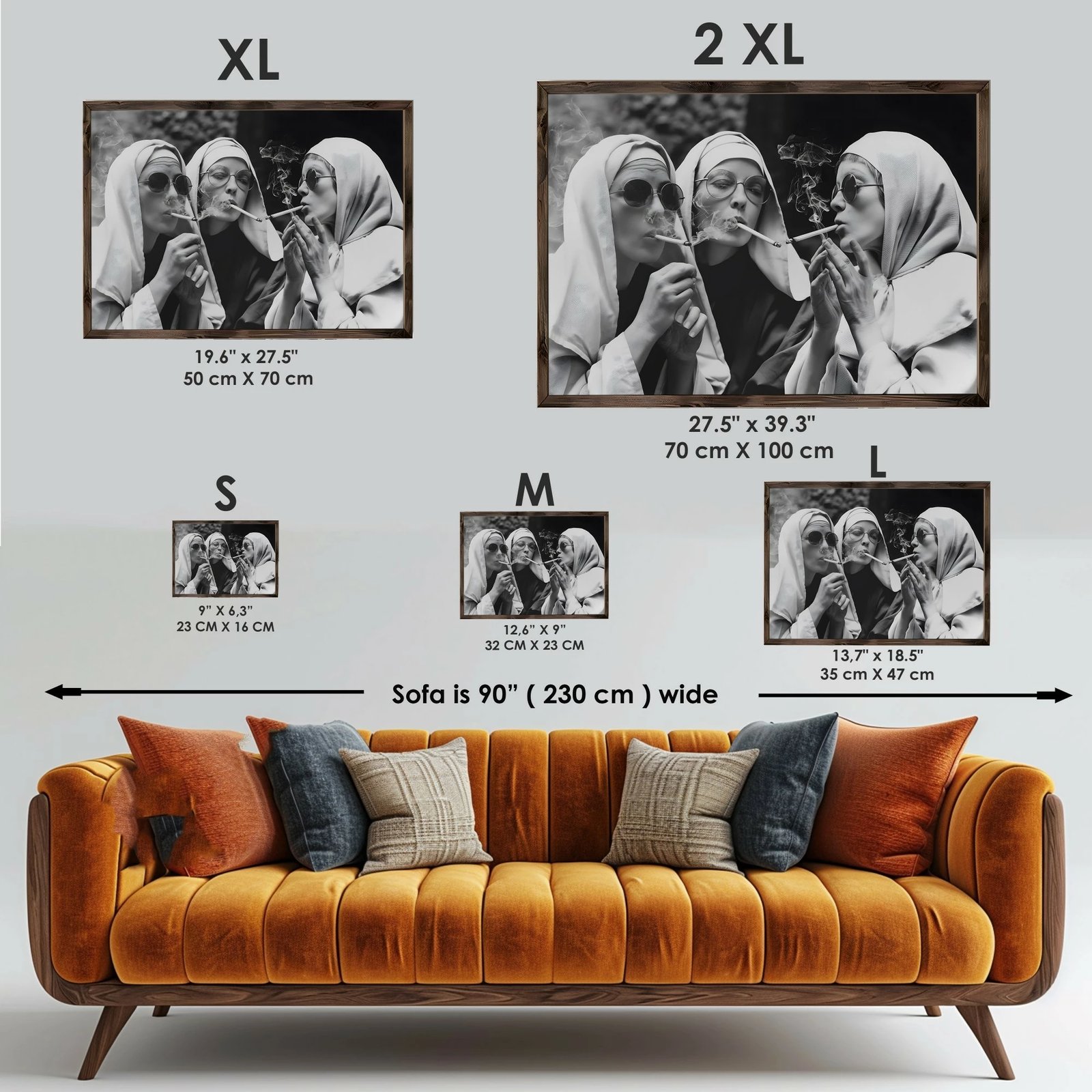 Pikturë dekorative me kornizë MDF, Wallity, GE152-L