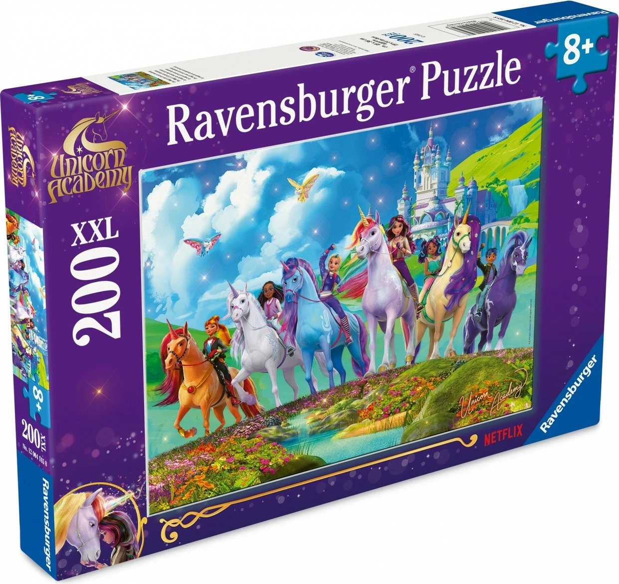 Puzzle XXL Ravensburger Unicorn Academy, 200 pjesë, shumëngjyrësh