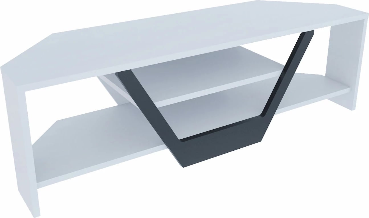 Komodë TV Hanah Home, Sares, e bardhë dhe e zezë