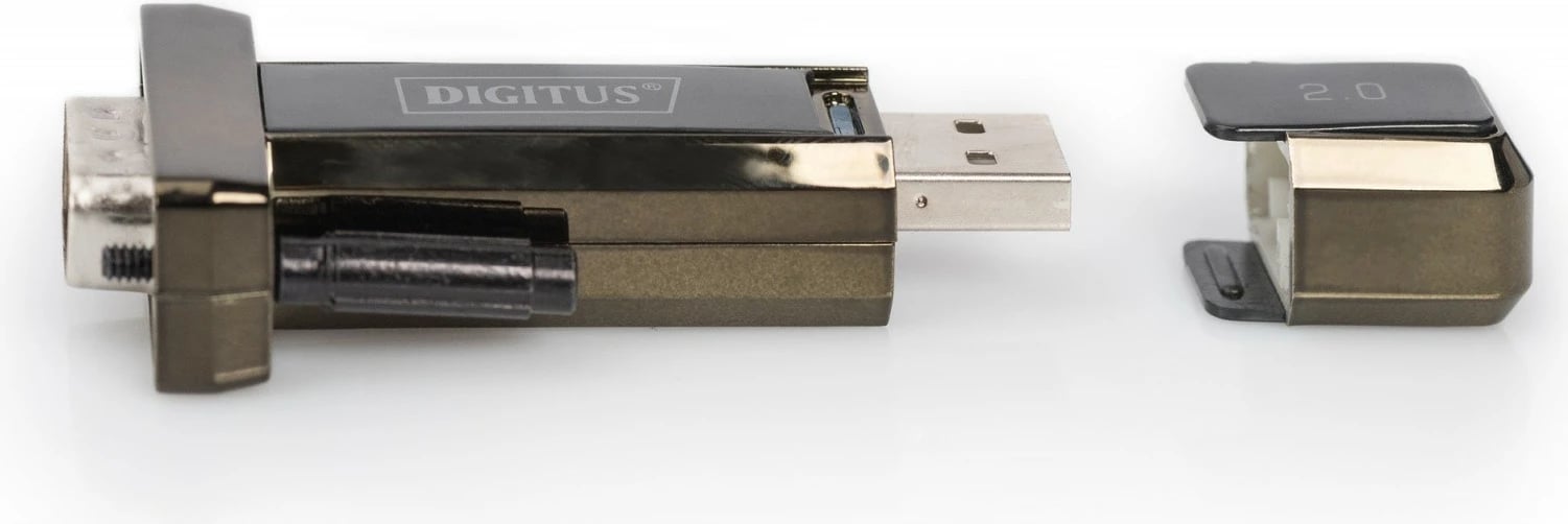 Adapter USB 2.0 në RS232 Digitus DA-70156, 80cm, Zi