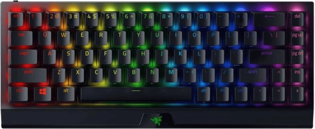 Tastierë gaming, Razer BlackWidow V3 Mini HyperSpeed RZ03-03890100-R3M1, pa tel, kompakte, layout US-International, ndriçim RGB, e zezë