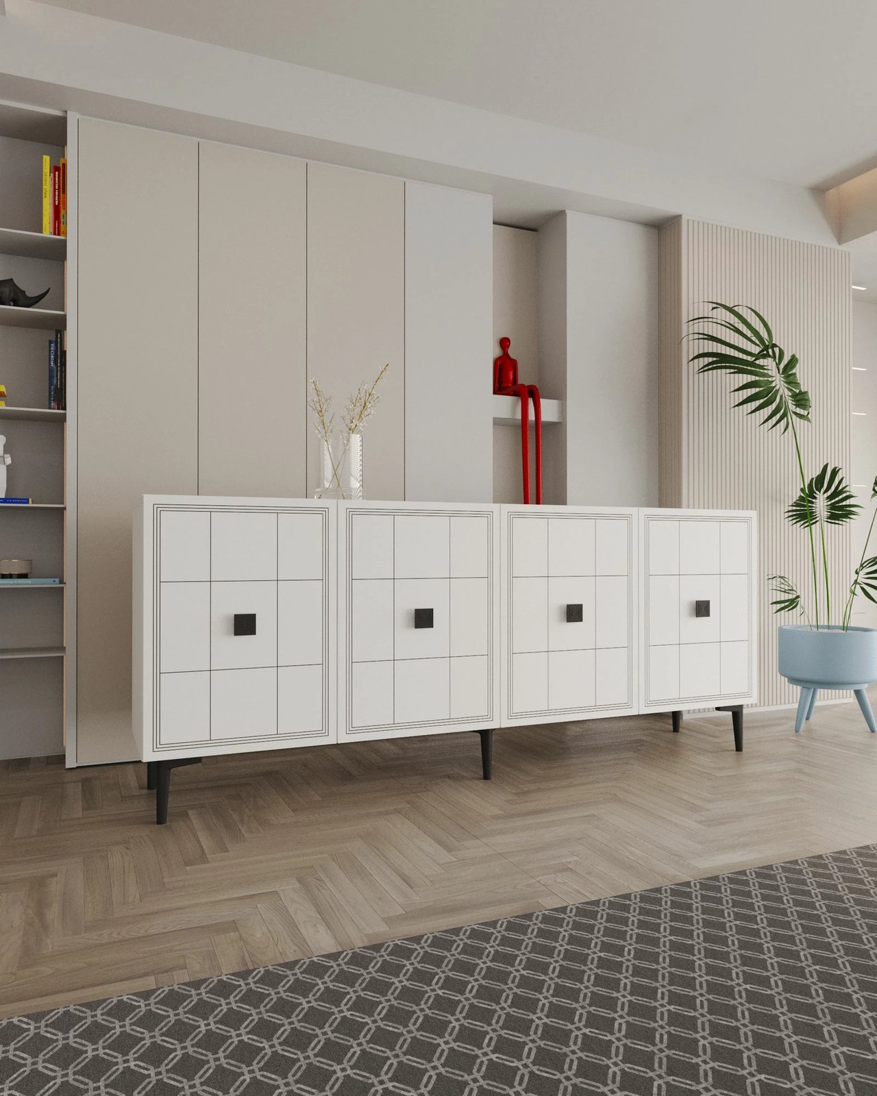 Konsolë Skye Decor, Yuka 150, e bardhë