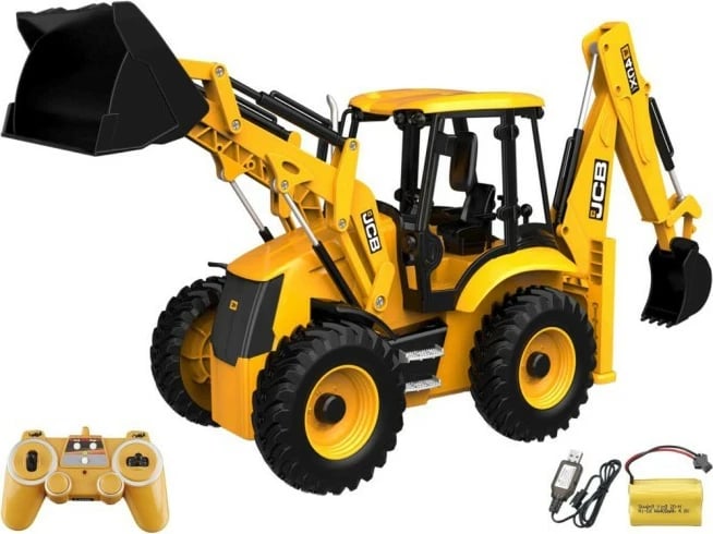 Lodër ekskavator me telekomandë ATA DO-E589, JCB 2.4GHz, 41cm, e verdhë/zezë