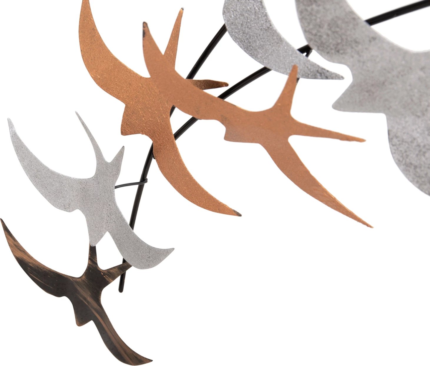 Dekor muror zogjsh, metal, shumëngjyrësh, FH4655, 131x11x70 cm