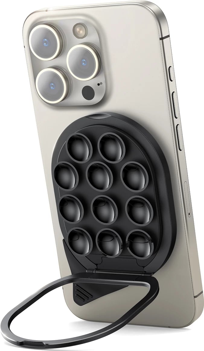 Mbështjellës magnetik Joyroom JR-ZS418 me qëndrim dhe kupa thithëse, për celular, i zi