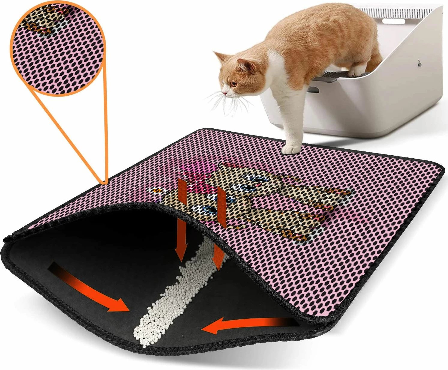 Tapet për rërë mace, shumëngjyrësh, Paws & Whiskers, Nrszn0016, 45x60cm Tapet për rërë mace, shumëngjyrësh, Paws & Whiskers, Nrszn0016, 45x60cm