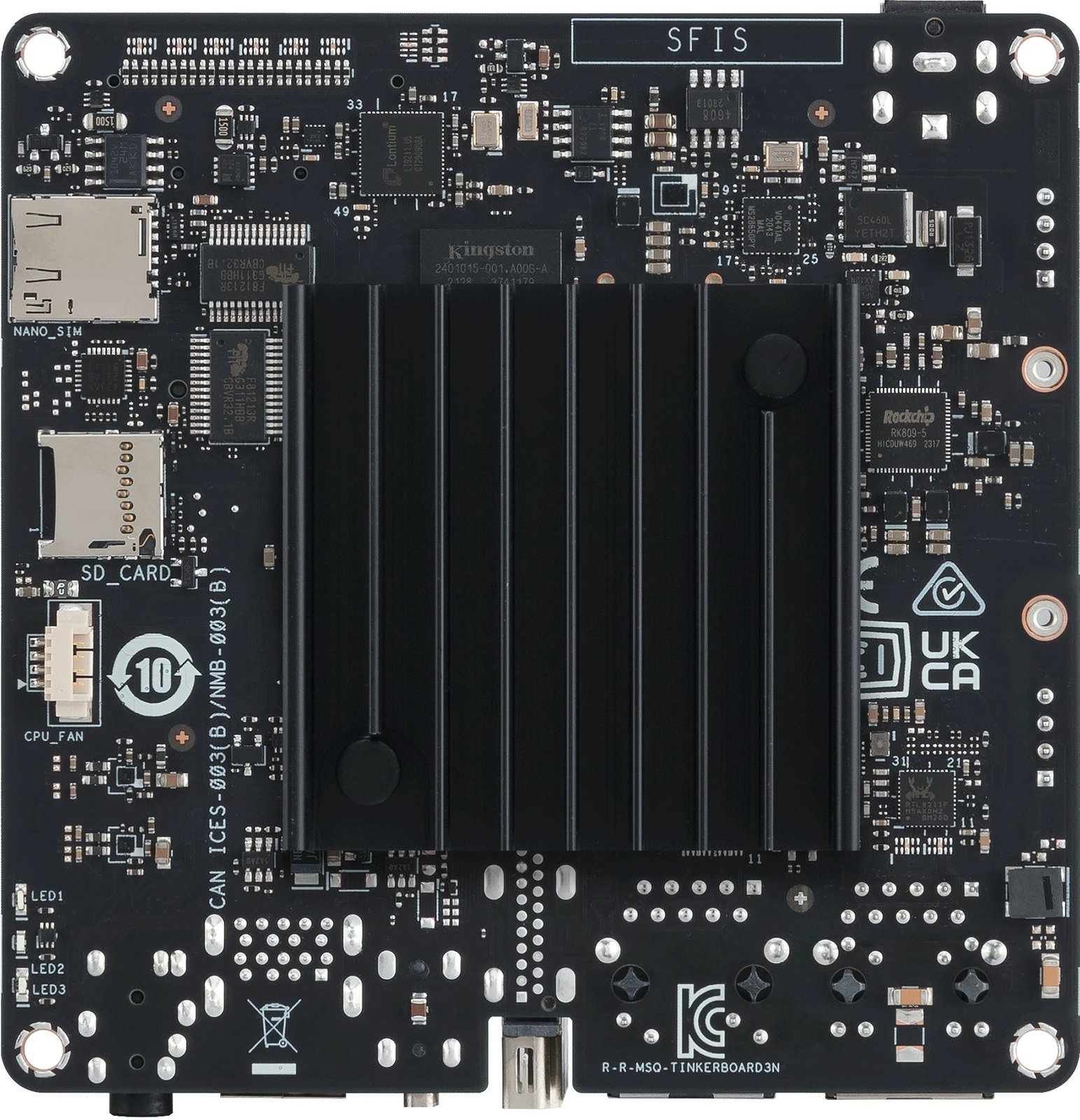 Pllakë amë ASUS Tinker Board 3N, Rockchip RK3568, 4GB RAM, 32GB eMMC