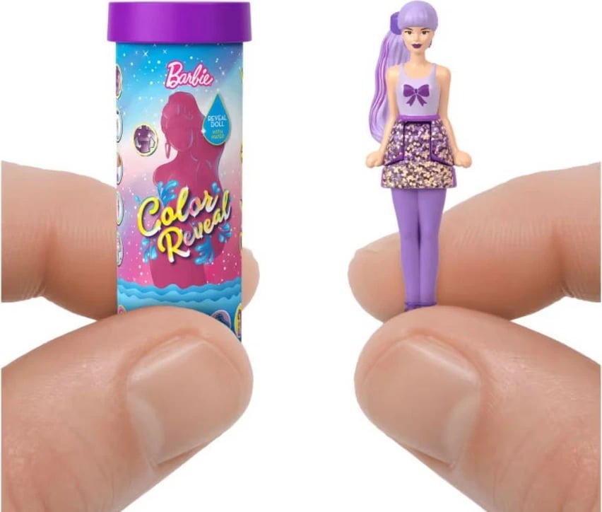 Lodër mini Barbie Mattel Mini BarbieLand Color Reveal HYF28, plastikë, 3.8 cm