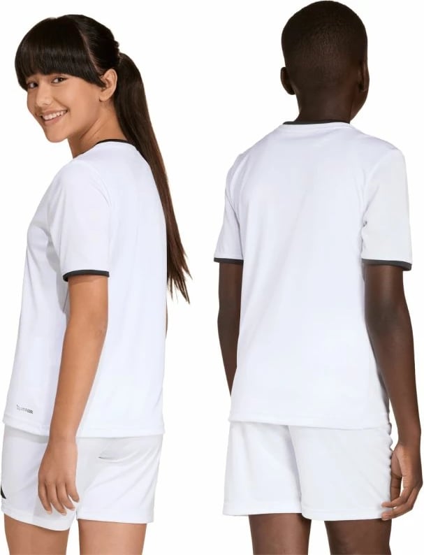 Fanellë futbolli për fëmijë adidas, e bardhë dhe e zezë