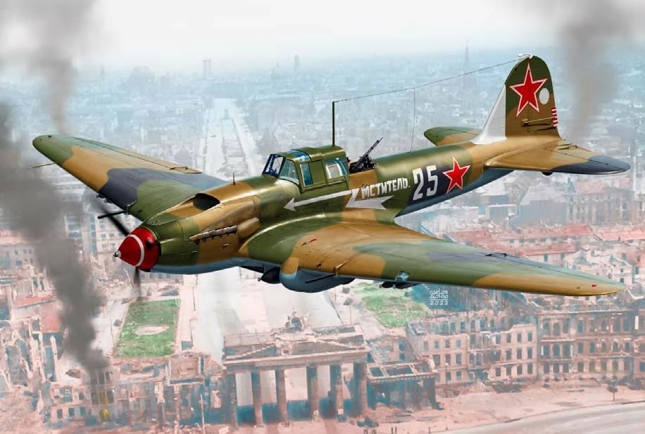 Model plastik aeroplani Academy Il-2m3 Berlin 1945, 1:48
