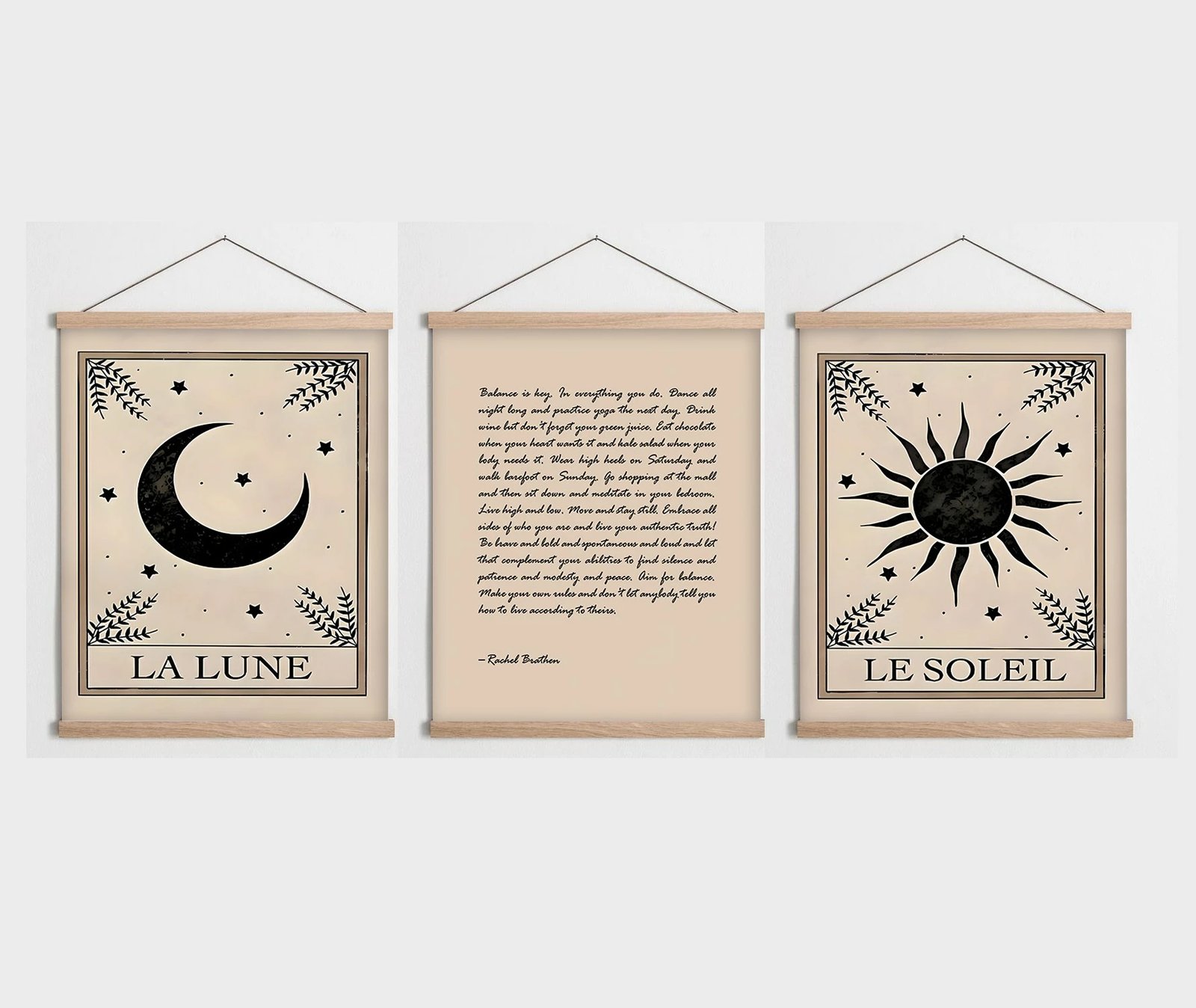 Pikturë dekorative me kornizë (3 copë), Wallity, SRG32