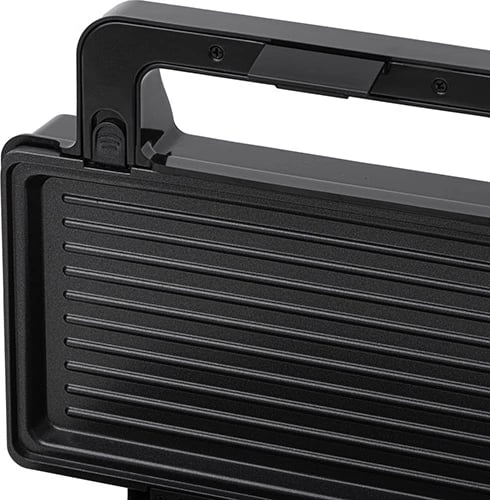 Toster sanduiçash 2-në-1, Adler AD 3073, pllaka të këmbyeshme sanduiçi dhe grill, shtresë jo-ngjitëse, 1000–1400W, i zi