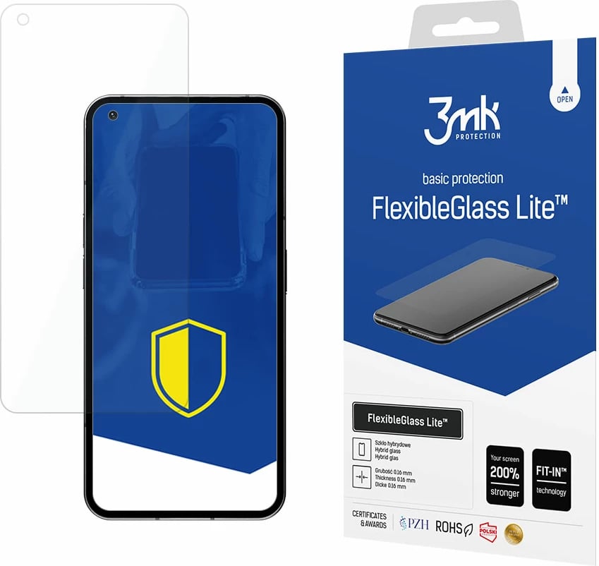 Mbrojtës ekrani hibrid 3mk FlexibleGlass Lite për Nothing Phone 1, Transparent