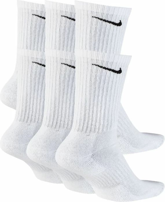 Atlete Nike Everyday Cushion Crew 6Pak për të gjithë, të bardha