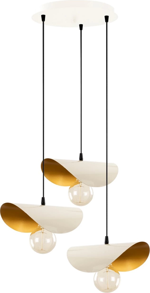 Llambë tavani moderne Opviq, Sivani - MR - 964, e bardhë dhe ari