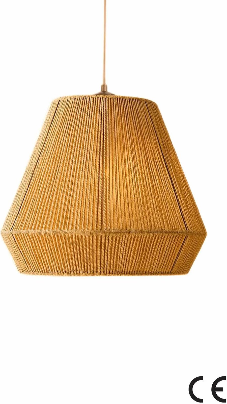 Llambë tavani Opviq, Braeza, ngjyrë bezhë, kapak makrame, lartësi e rregullueshme