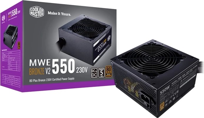 Kasë furnizimi Cooler Master MWE BRONZE V2 550W, 230V, e zezë
