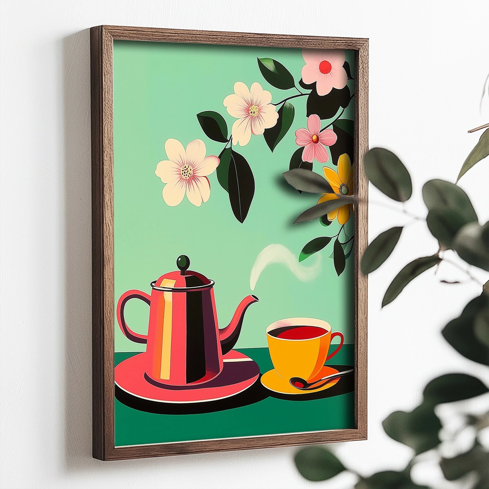 Pikturë dekorative me kornizë MDF, shumëngjyrëshe, Wallity TUN024-XL