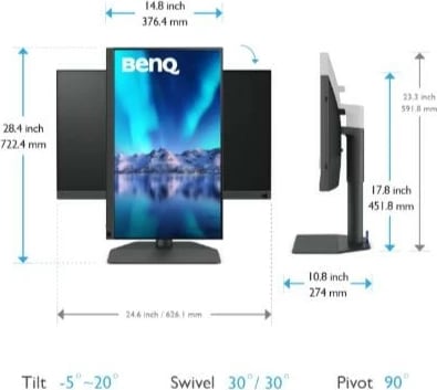 Monitor BenQ SW272Q, 27", 2K, IPS, 60Hz, i zi