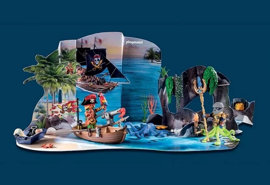 Set figurina Playmobil Pirates 71636, Advent Calendar, 98 pjesë, 4-10 vjeç